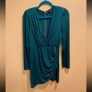 Ruched Mini Holiday Dress
